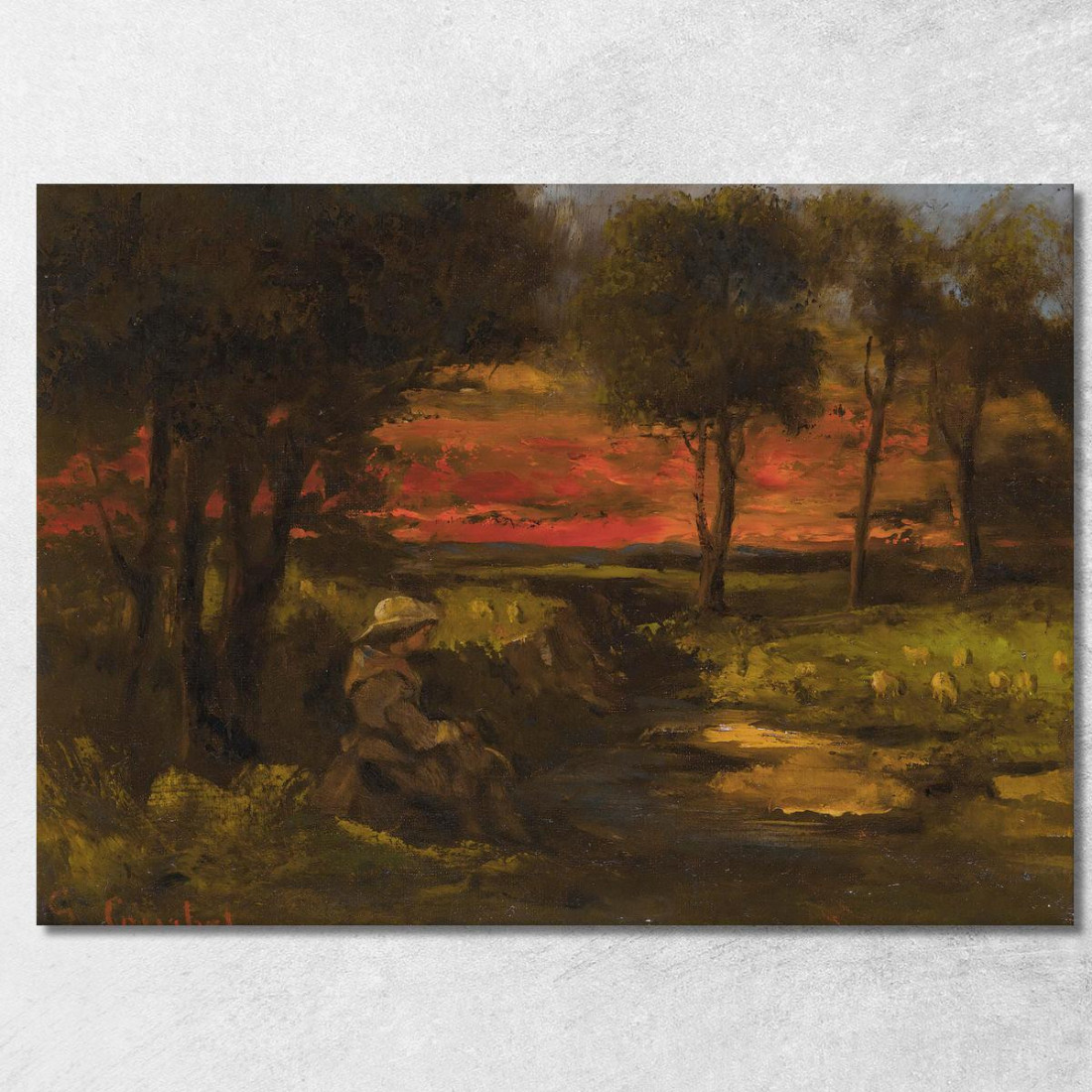 Filatrice Bretone Gustave Courbet cg51 quadro stampato su tela Filatrice Bretone Gustave Courbet cg51 quadro stampato su tela