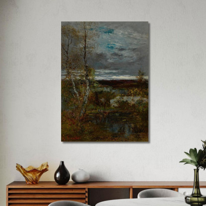 Cervi A La Mare Fontainebleau Gustave Courbet cg53 quadro stampato su tela