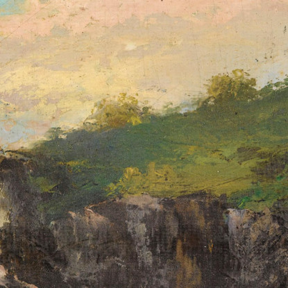 Scogliera Dall'Acqua Gustave Courbet cg57 quadro stampato su tela