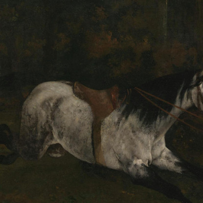 Attraverso Il Cavallo Gustave Courbet cg66 quadro stampato su tela
