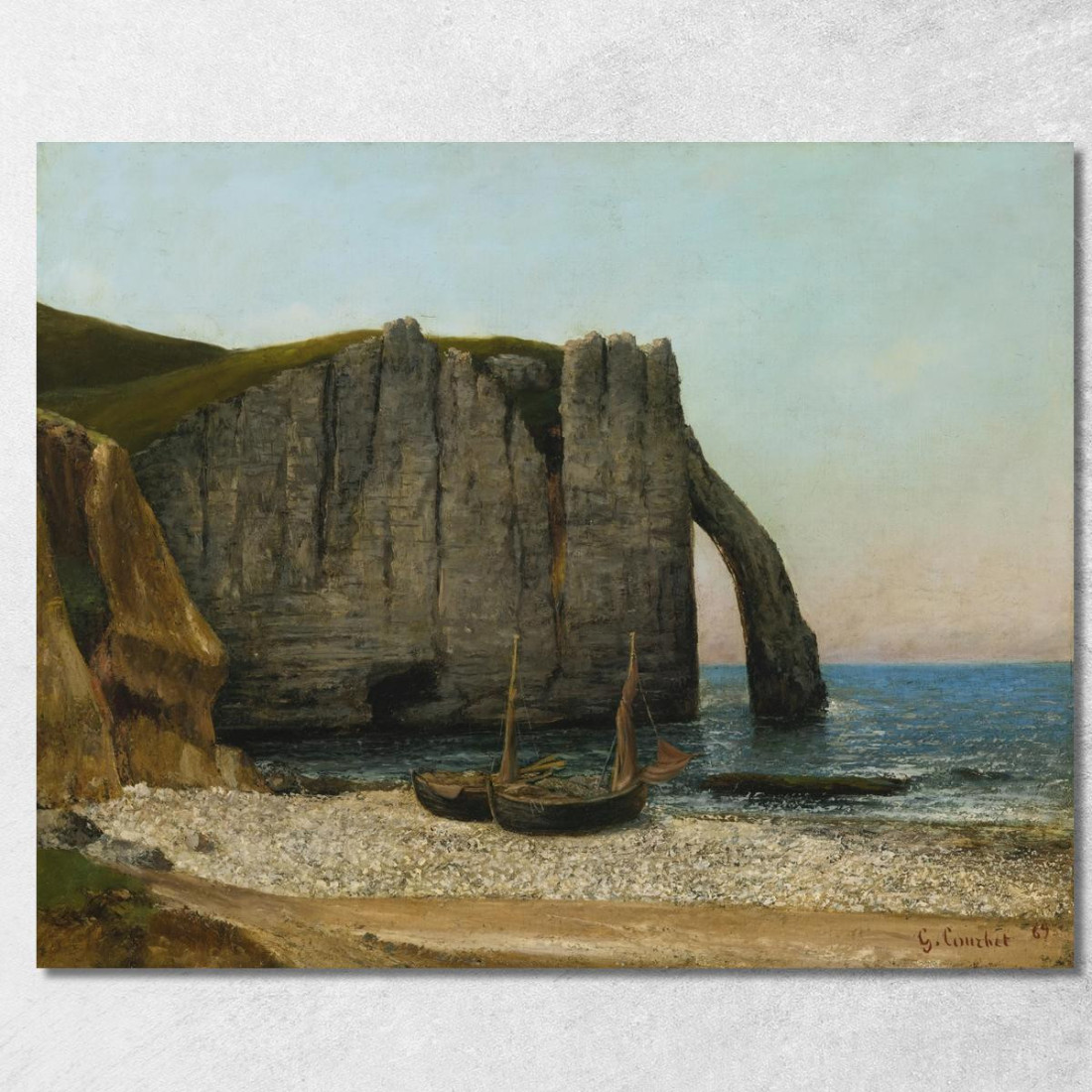 Scogliere Di Étretat Gustave Courbet cg68 quadro stampato su tela Scogliere Di Étretat Gustave Courbet cg68 quadro stampato su tela