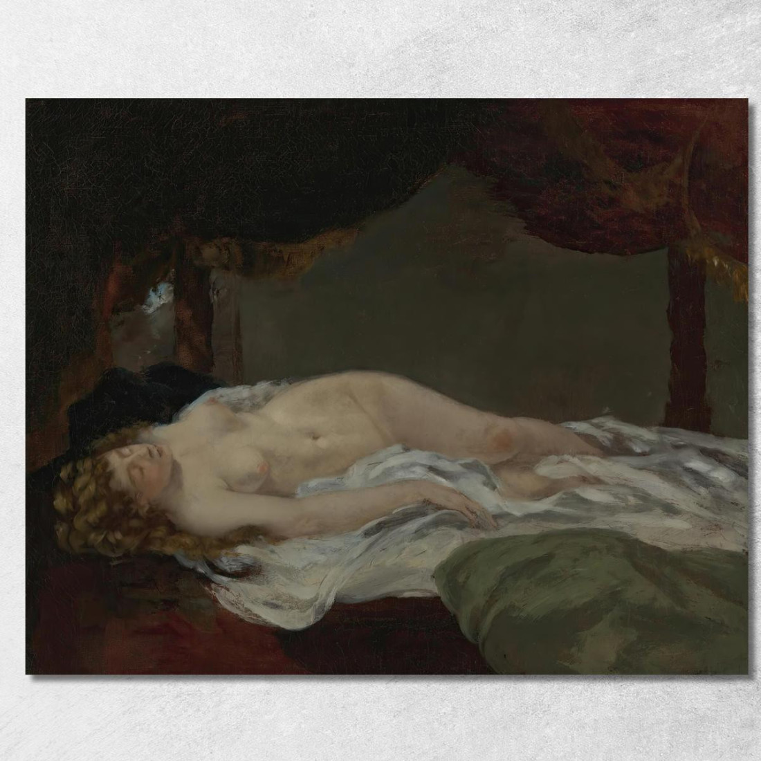 Donna Addormentata Gustave Courbet cg71 quadro stampato su tela Donna Addormentata Gustave Courbet cg71 quadro stampato su tela