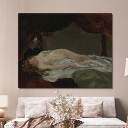 Donna Addormentata Gustave Courbet cg71 quadro stampato su tela
