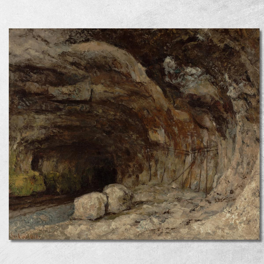 Grotta Di Sarrazine Vicino A Nans-Sous-Sainte-Anne Gustave Courbet cg74 quadro stampato su tela Grotta Di Sarrazine Vicino A Nans-Sous-Sainte-Anne Gustave Courbet cg74 quadro stampato su tela