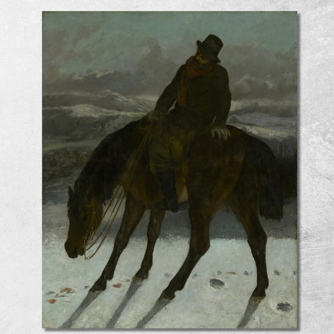 Cacciatore A Cavallo Gustave Courbet cg77 quadro stampato su tela Cacciatore A Cavallo Gustave Courbet cg77 quadro stampato su tela