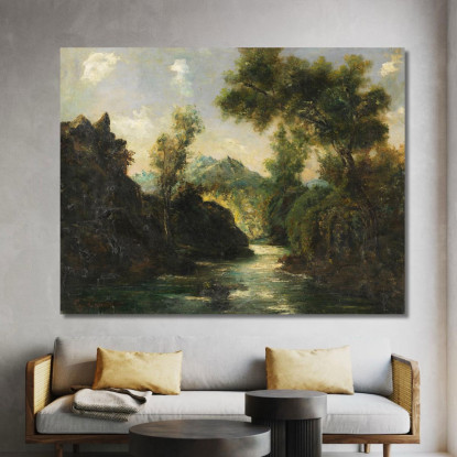Nelle Alpi Svizzere Gustave Courbet cg79 quadro stampato su tela