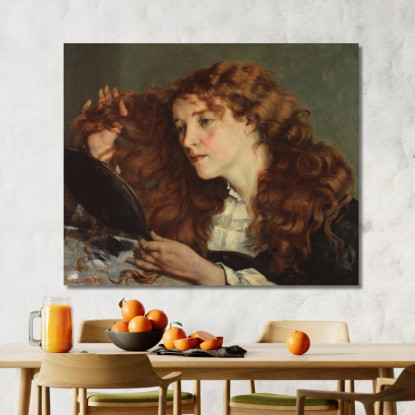 Jo La Bella Ragazza Irlandese Gustave Courbet cg80 quadro stampato su tela
