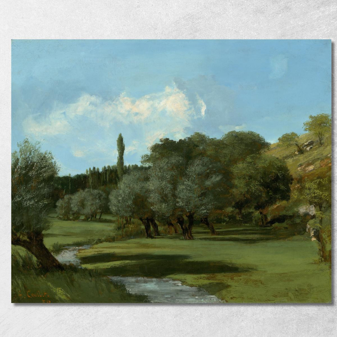 La Bretonnerie Nel Dipartimento Dell'Indre Gustave Courbet cg82 quadro stampato su tela La Bretonnerie Nel Dipartimento Dell'Indre Gustave Courbet cg82 quadro stampato su tela