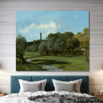 La Bretonnerie Nel Dipartimento Dell'Indre Gustave Courbet cg82 quadro stampato su tela