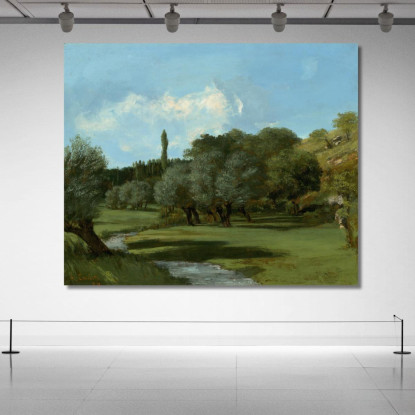 La Bretonnerie Nel Dipartimento Dell'Indre Gustave Courbet cg82 quadro stampato su tela