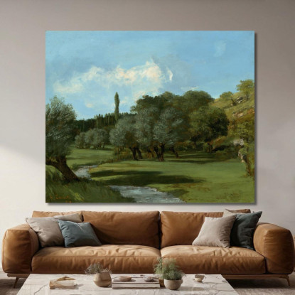 La Bretonnerie Nel Dipartimento Dell'Indre Gustave Courbet cg82 quadro stampato su tela