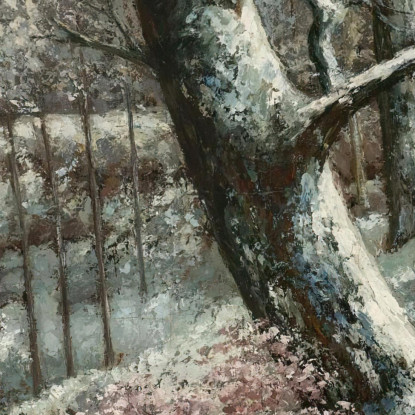 La Foresta In Inverno Gustave Courbet cg85 quadro stampato su tela