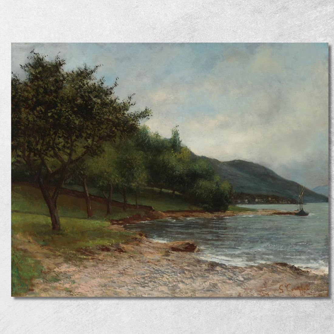 La Riva Del Lago Di Ginevra Gustave Courbet cg86 quadro stampato su tela La Riva Del Lago Di Ginevra Gustave Courbet cg86 quadro stampato su tela