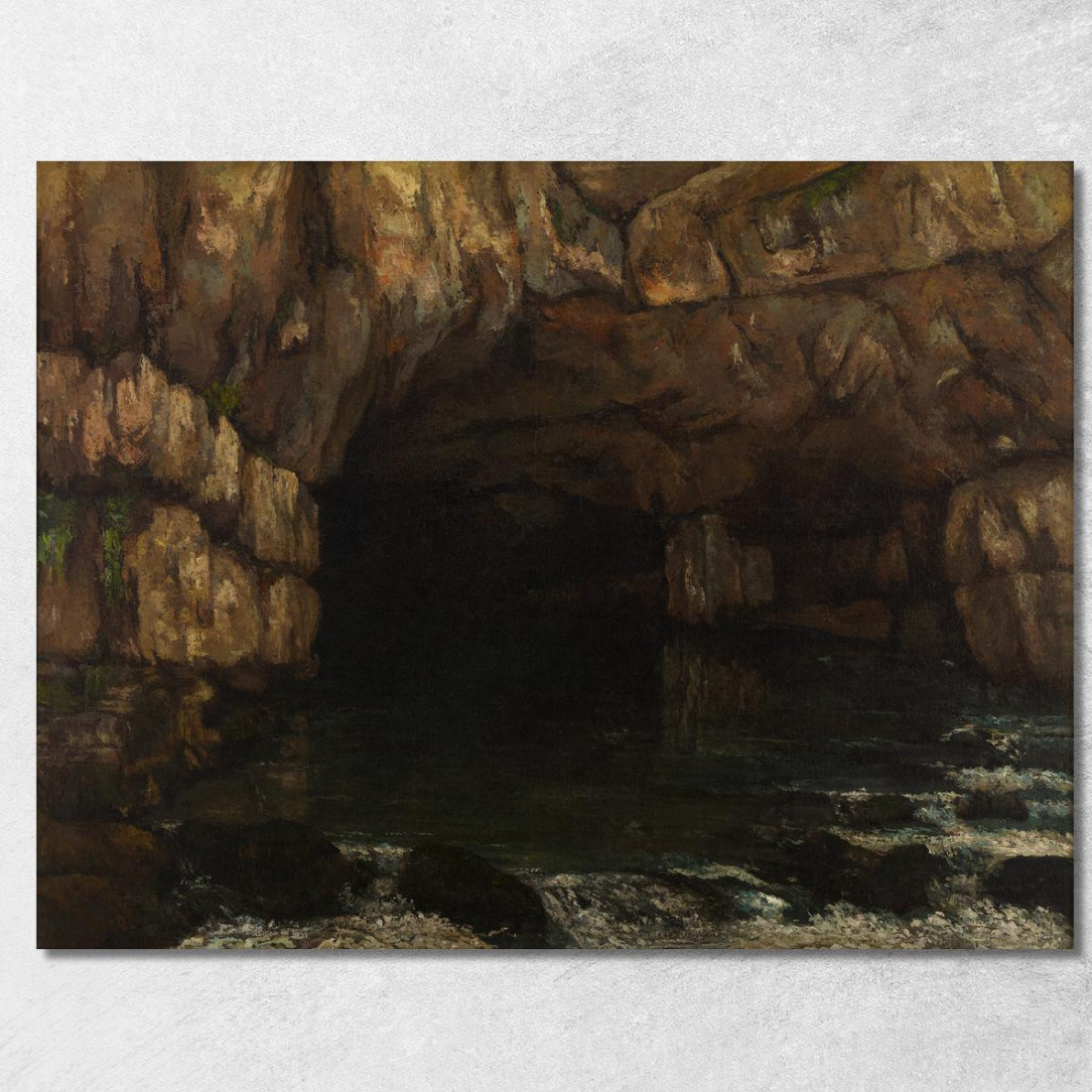 La Fonte Del Loue Gustave Courbet cg89 quadro stampato su tela La Fonte Del Loue Gustave Courbet cg89 quadro stampato su tela