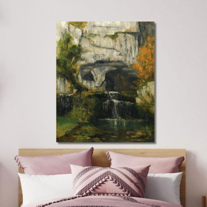 La Sorgente Del Lison Gustave Courbet cg90 quadro stampato su tela