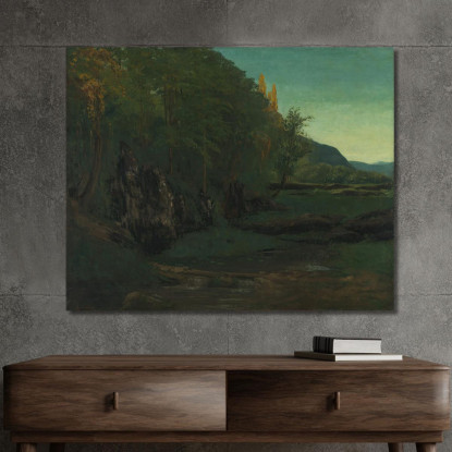 Paesaggio Dal Giura Gustave Courbet cg91 quadro stampato su tela