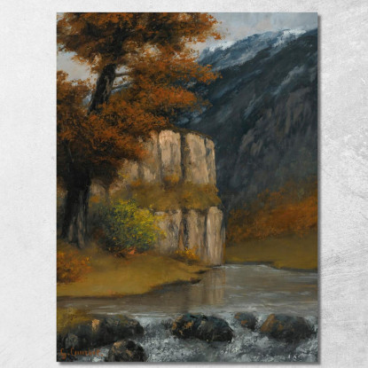 Paesaggio Vicino A Ornans Gustave Courbet cg92 quadro stampato su tela