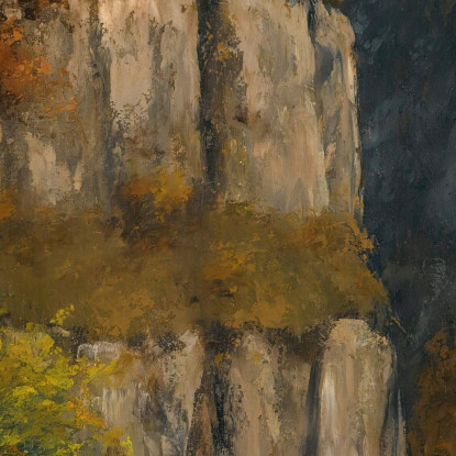 Paesaggio Vicino A Ornans Gustave Courbet cg92 quadro stampato su tela