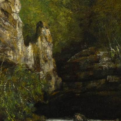 Paesaggio Con Una Cascata Gustave Courbet cg93 quadro stampato su tela