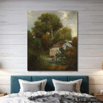 Il Castello Di Beaulieu Vicino A Losanna Gustave Courbet cg98 quadro stampato su tela