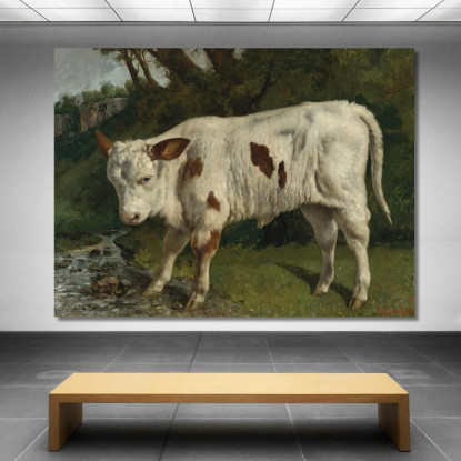 Il Vitello Bianco Gustave Courbet cg102 quadro stampato su tela
