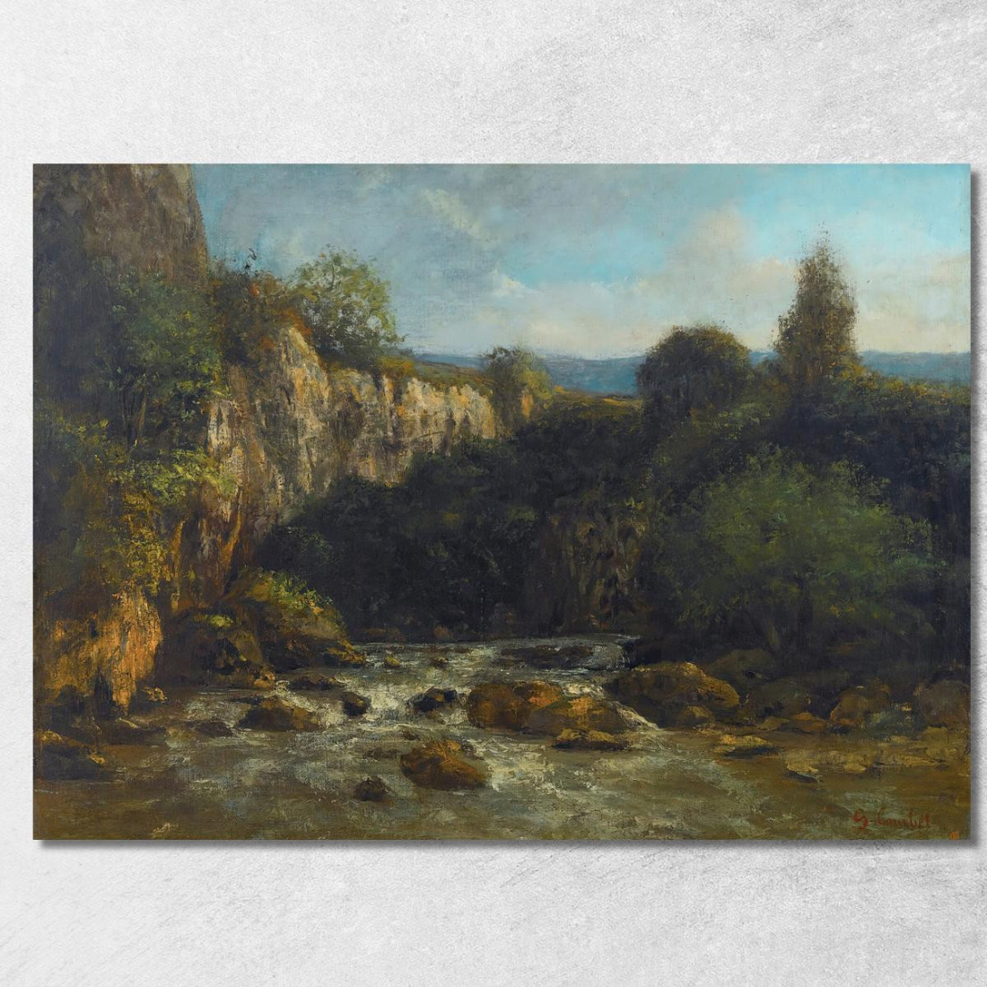 Le Gole Della Loue Gustave Courbet cg107 quadro stampato su tela Le Gole Della Loue Gustave Courbet cg107 quadro stampato su tela