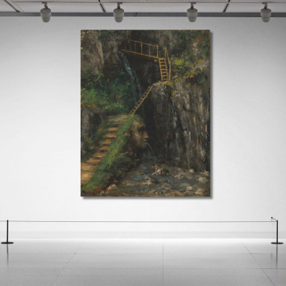 Le Gole Del Saillon Gustave Courbet cg108 quadro stampato su tela