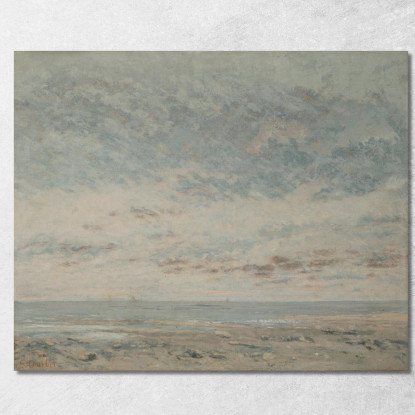 Bassa Marea A Trouville Gustave Courbet cg110 quadro stampato su tela
