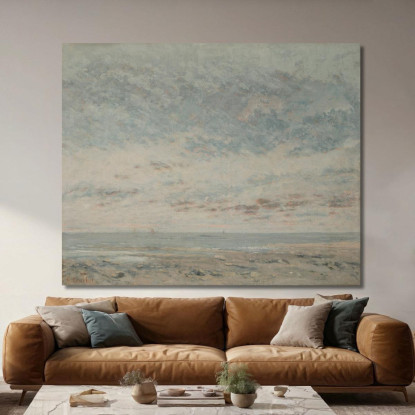 Bassa Marea A Trouville Gustave Courbet cg110 quadro stampato su tela