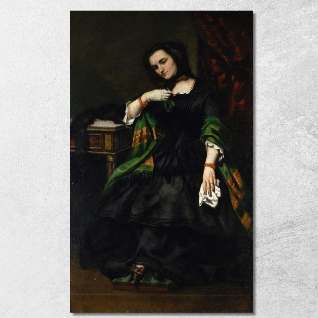 Madame Auguste Cuoq Mathilde Desportes Gustave Courbet cg111 quadro stampato su tela Madame Auguste Cuoq Mathilde Desportes Gustave Courbet cg111 quadro stampato su tela