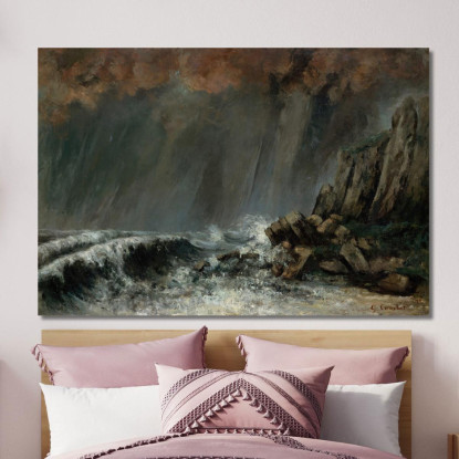 Marine La Tromba Marina Gustave Courbet cg116 quadro stampato su tela