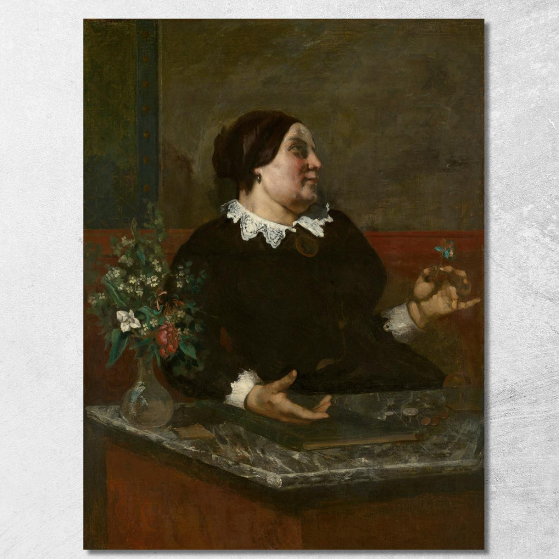 Madre Gregoire Gustave Courbet cg118 quadro stampato su tela Madre Gregoire Gustave Courbet cg118 quadro stampato su tela