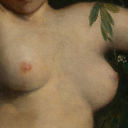 Nudo Con Ramo Fiorito Gustave Courbet cg122 quadro stampato su tela