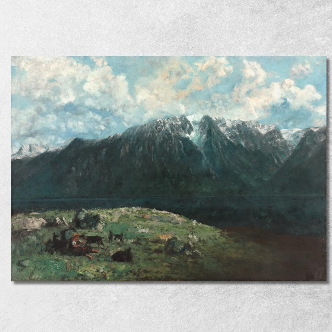 Vista Panoramica Sulle Alpi Les Dents Du Midi Gustave Courbet cg123 quadro stampato su tela Vista Panoramica Sulle Alpi Les Dents Du Midi Gustave Courbet cg123 quadro stampato su tela