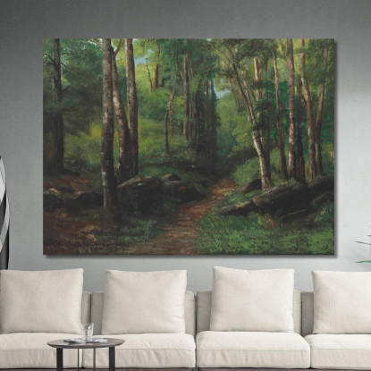Sentiero Attraverso La Foresta Gustave Courbet cg124 quadro stampato su tela