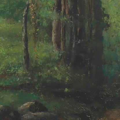 Sentiero Attraverso La Foresta Gustave Courbet cg124 quadro stampato su tela