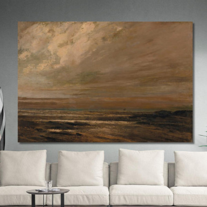 Vista Sul Mare Intorno A Trouville Gustave Courbet cg127 quadro stampato su tela