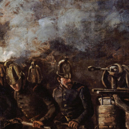 Vigili Del Fuoco Che Corrono Verso Un Incendio Gustave Courbet cg129 quadro stampato su tela