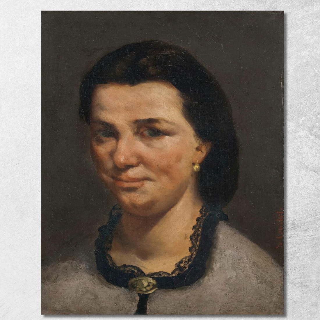 Ritratto Di Donna 2 Gustave Courbet cg131 quadro stampato su tela Ritratto Di Donna 2 Gustave Courbet cg131 quadro stampato su tela