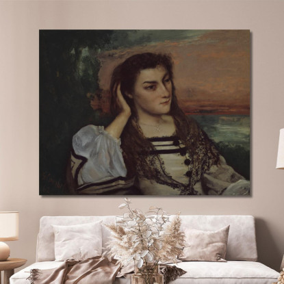 Ritratto Da Sogno Di Gabrielle Borreau Gustave Courbet cg144 quadro stampato su tela