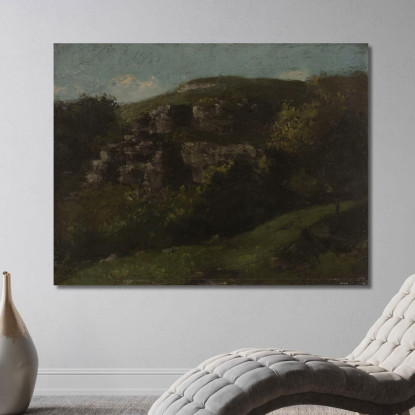 Rocce A Ornans Gustave Courbet cg146 quadro stampato su tela