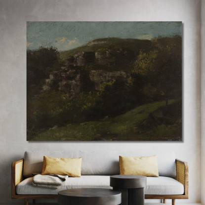Rocce A Ornans Gustave Courbet cg146 quadro stampato su tela