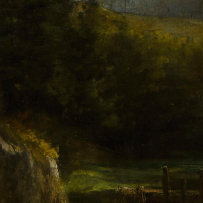 Flusso Di Abeti Rocciosi Gustave Courbet cg147 quadro stampato su tela