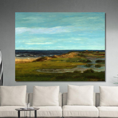 Paesaggio Marino Gustave Courbet cg150 quadro stampato su tela