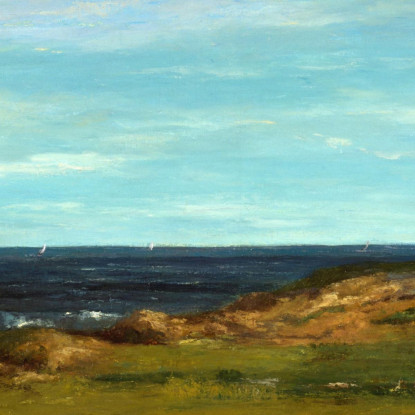 Paesaggio Marino Gustave Courbet cg150 quadro stampato su tela