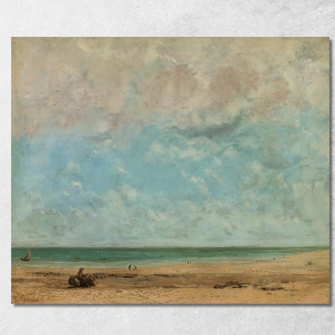 Paesaggio Balneare Gustave Courbet cg151 quadro stampato su tela Paesaggio Balneare Gustave Courbet cg151 quadro stampato su tela