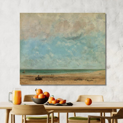 Paesaggio Balneare Gustave Courbet cg151 quadro stampato su tela