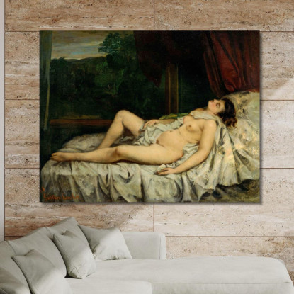 Nudo Addormentato Gustave Courbet cg154 quadro stampato su tela