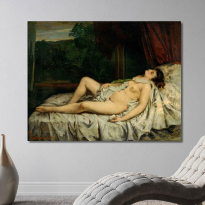 Nudo Addormentato Gustave Courbet cg154 quadro stampato su tela