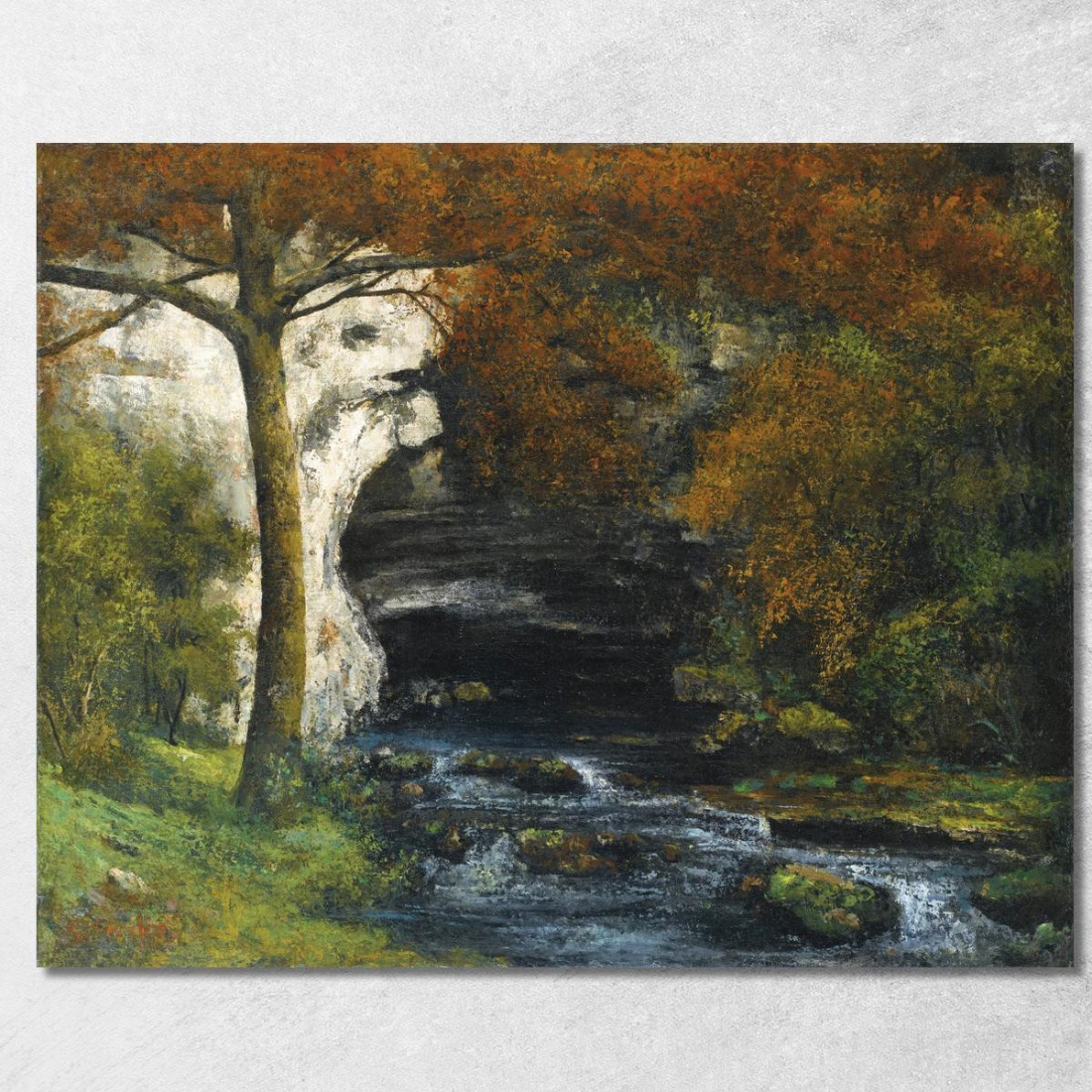 Sorgente Del Lison Presso Nans Gustave Courbet cg155 quadro stampato su tela Sorgente Del Lison Presso Nans Gustave Courbet cg155 quadro stampato su tela